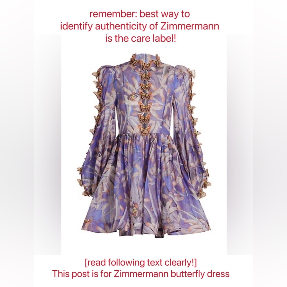 [Caution！read the text clearly!]zimmermann wild botanica butterfly mini dress